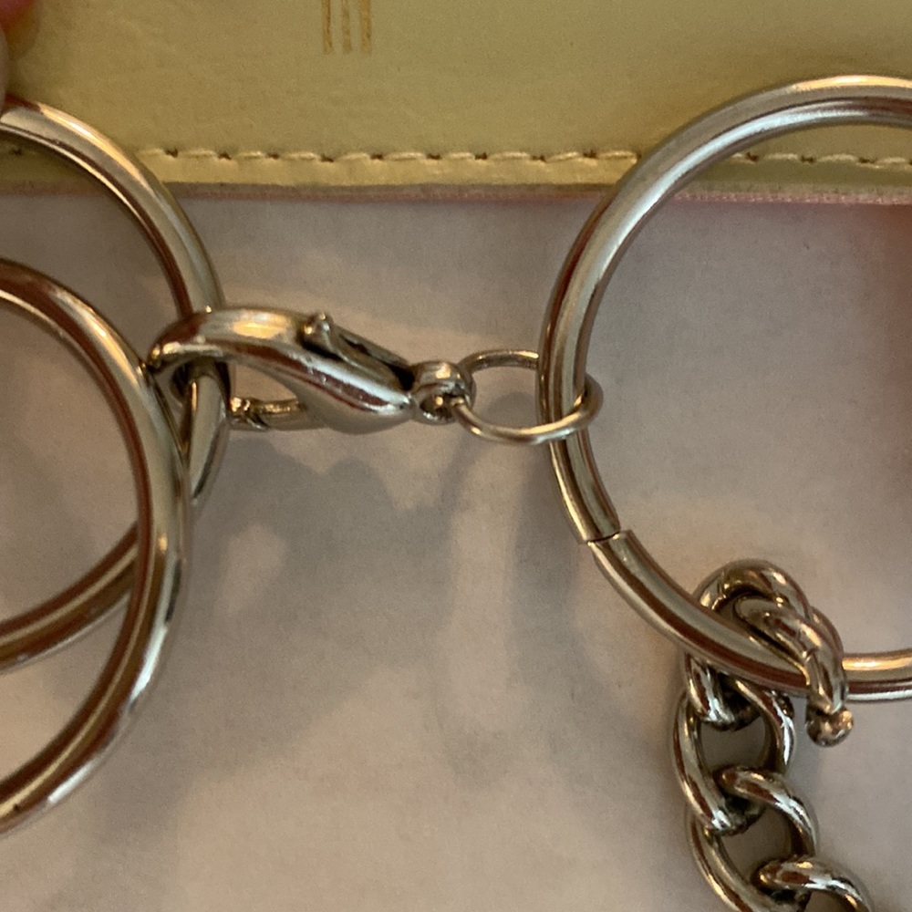 Vintage Y2K Chain belt with rhinestone heart Charm - Picture 4 of 10